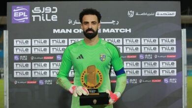 أبو السعود رجل مباراة المقاولون العرب والمصري في الدوري