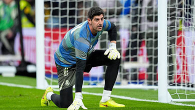 ريال مدريد يؤكد غياب كورتوا عن ديربي العاصمة بسبب الإصابة