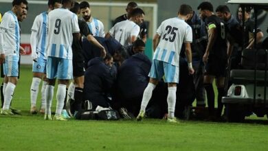 هاني أبوريدة يطمئن على الحالة الصحية لـ محمد حمدي لاعب بيراميدز