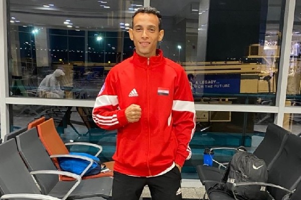 إصابة علي ناصر خلال منافسات بطولة كأس العالم للساندا في الصين