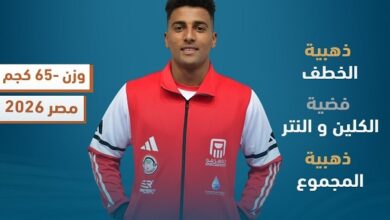 «ذهبيتان وفضية».. نور الدين محمد يتوج بـ3 ميداليات في بطولة إفريقيا لرفع الأثقال